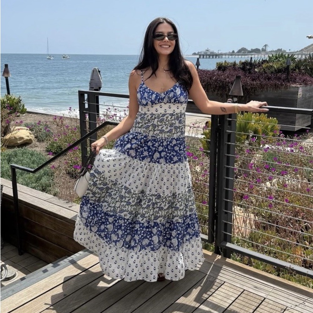 ZARA PATCHWORK PRINT PANEL DRESS MEDIUM EUC - image 16